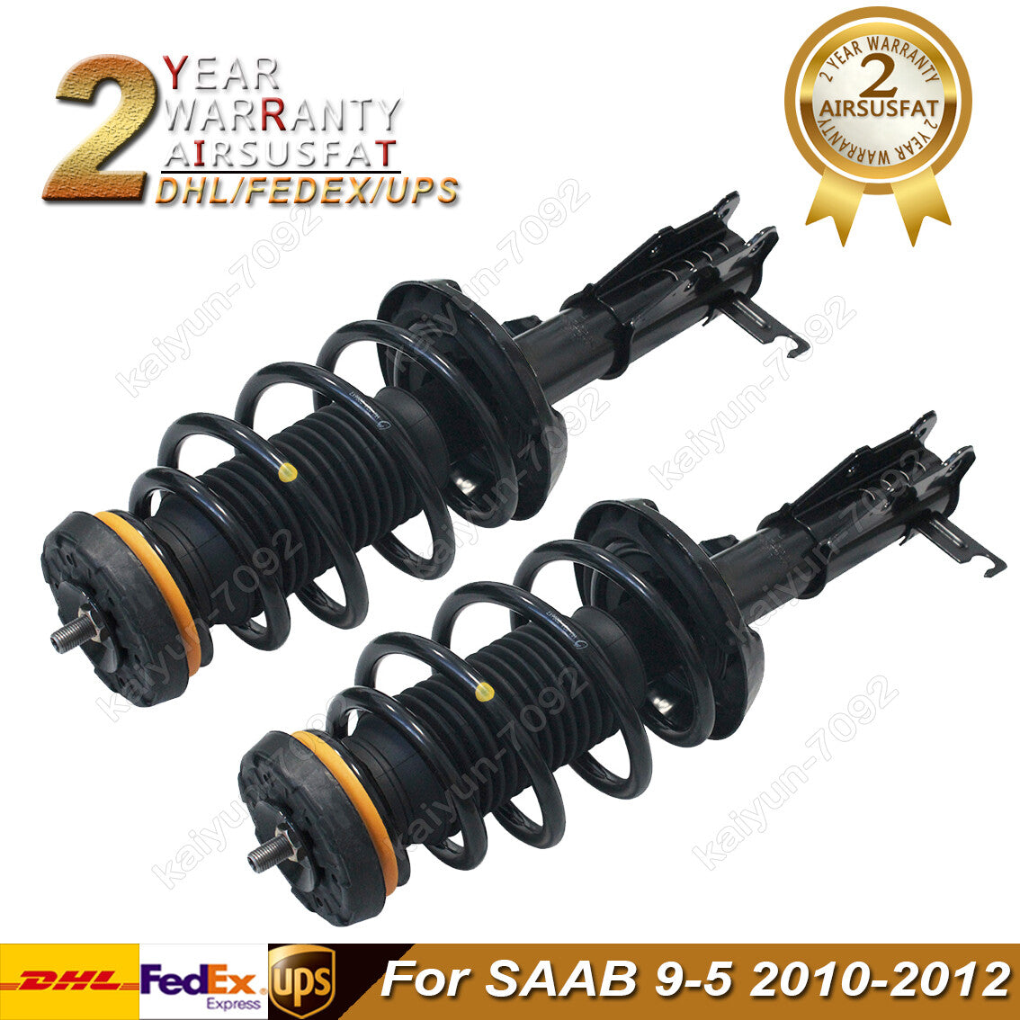 2x for SAAB 9-5 2010-2012 Front Left Right Shock Absorber Coil Spring w/o ADS