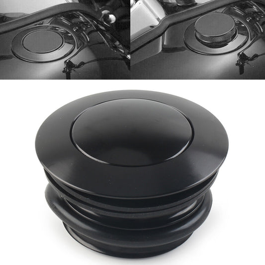 Linker Gewinde Kraftstofftank Gas Cap Abdeckung Fur for Harley 1982-17 Motor Schwarz