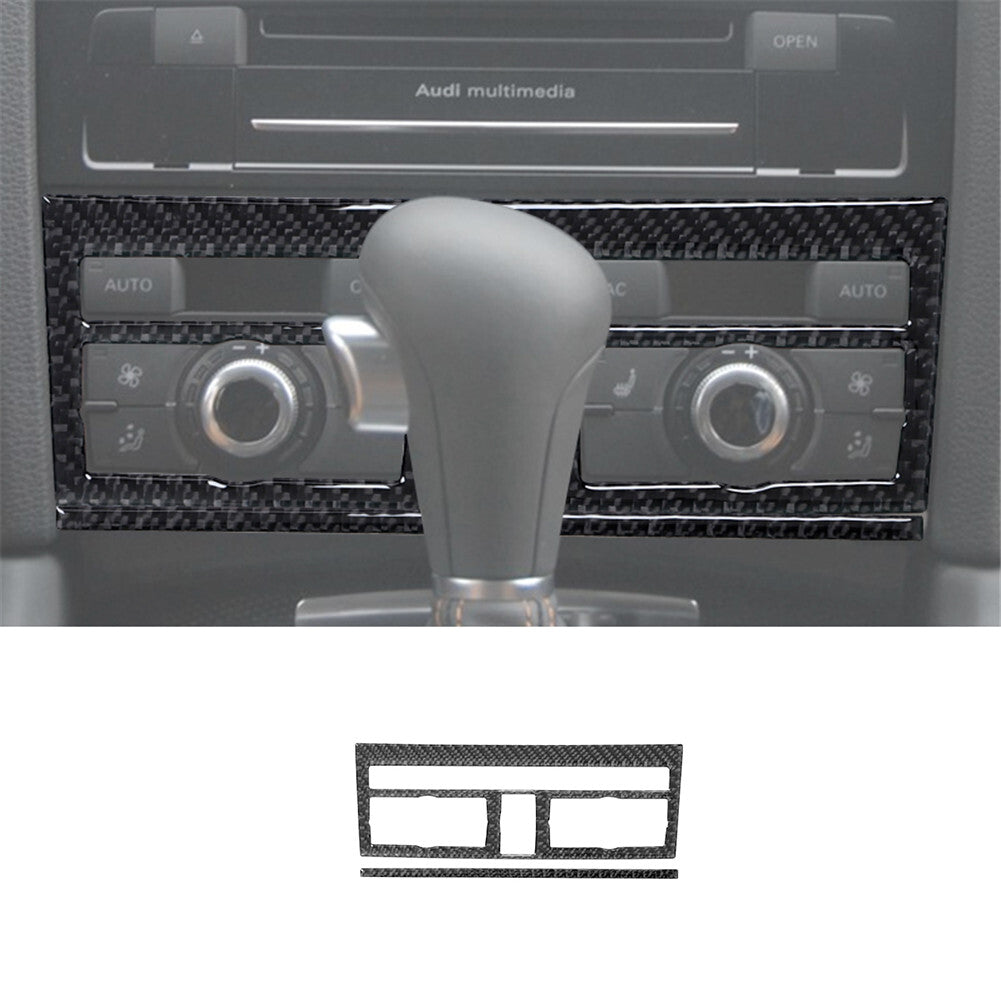2x carbon fiber air conditioning control panel for Audi Q7 2007-2015