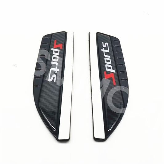 Carbon Fiber Look Car Side Rearview Mirror Rain Eyebrow Visor Snow Sunscreen