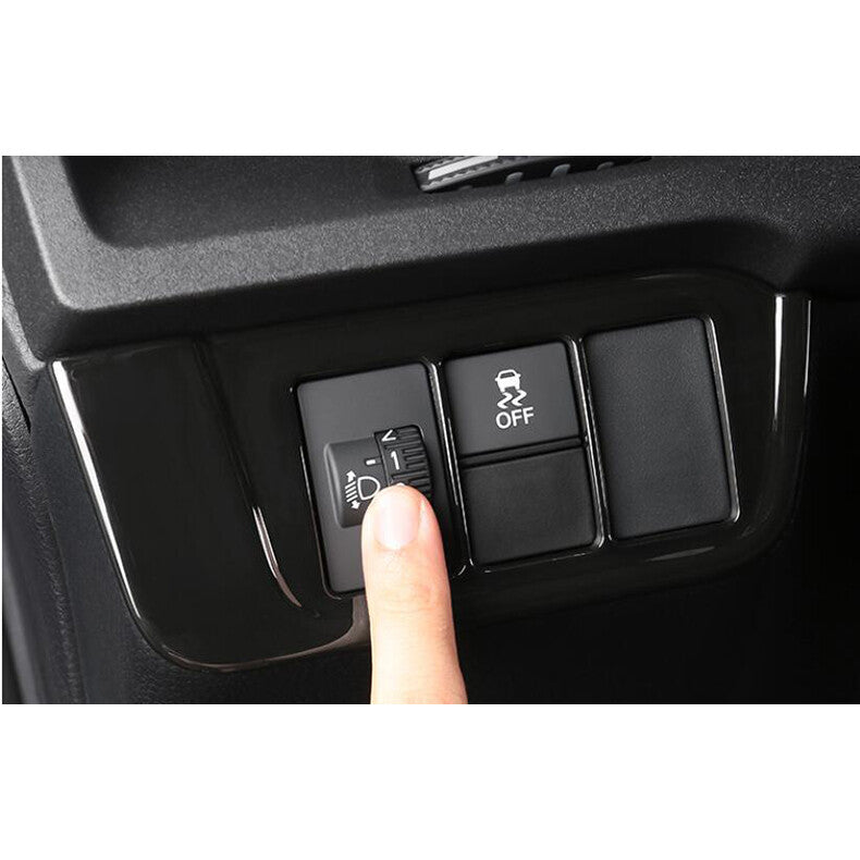 for Honda CR-V 2023-2024 Glossy Black Headlight Switch Button Cover Trim Frame