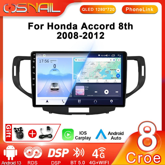 Car Radio for Honda for Accord 8 Multimedia Video Player Stereo Auto Navi GPS Screen