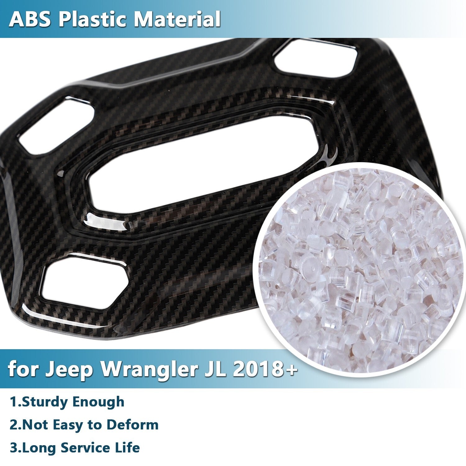 21x Carbon Fiber Interior Decoration Trim Cover kit for Jeep for Wrangler JL 2018-23