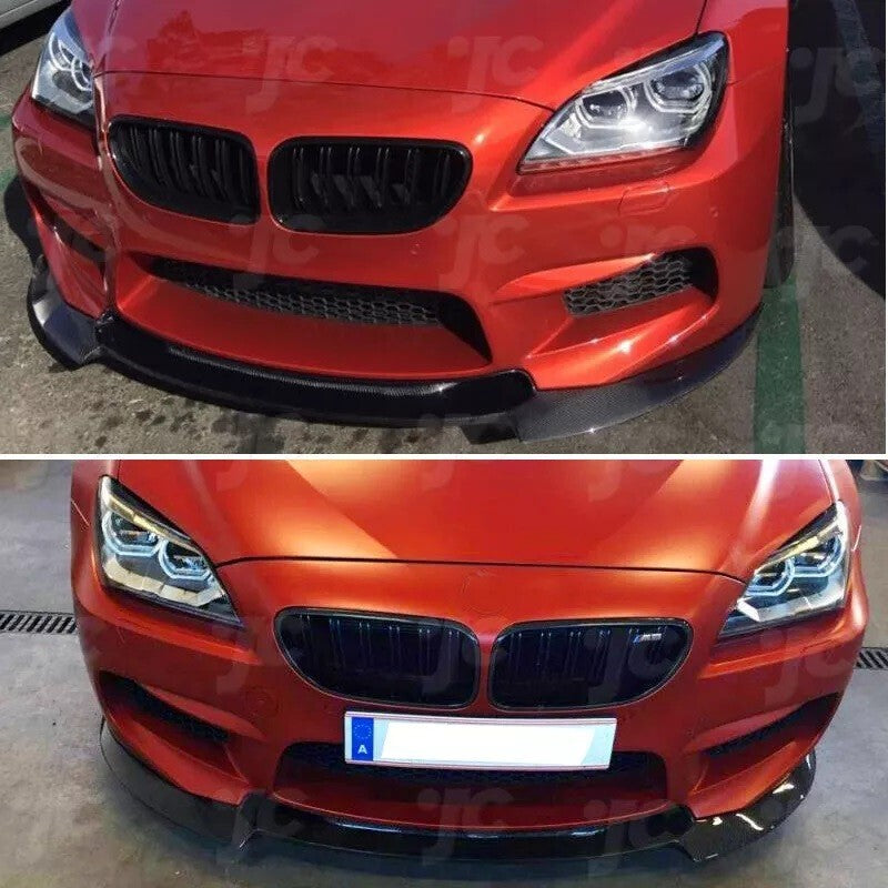 Front Bumper Lip for BMW 6 Series F06 F12 F13 M Sport 12-18 Gloss Black Painted