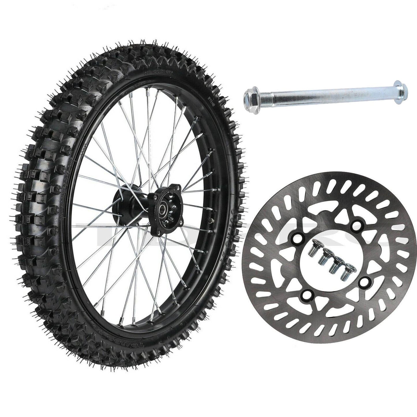 19-inch front wheel, 70/100-19 tire, rim, disc brake, Fo Pit bicycle, Taodao model, 125cc, 150cc, 200cc.