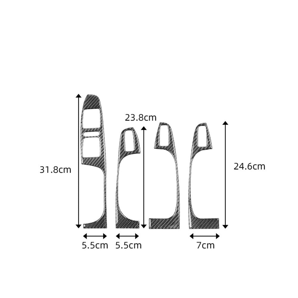 4x carbon fiber window control bezel for Volkswagen for Jetta Sedan 2011-2014