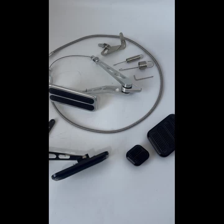 Universal Gas Pedal + 36 Stainless Throttle Cable Bracket Spring Kit Hot Rod