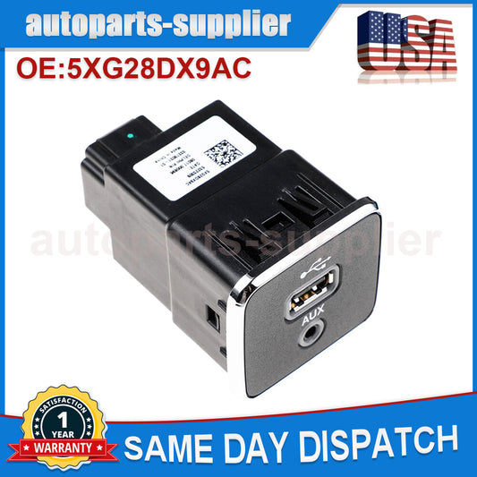 Compatible with 2017-2021 for Jeep Cherokee Compass Charging Port USB AUX 5XG28DX9AC