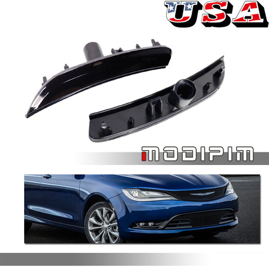 Smoked Side Marker Signal Light Housing Kit for 2015, 2016, and 2017 for Chrysler 200