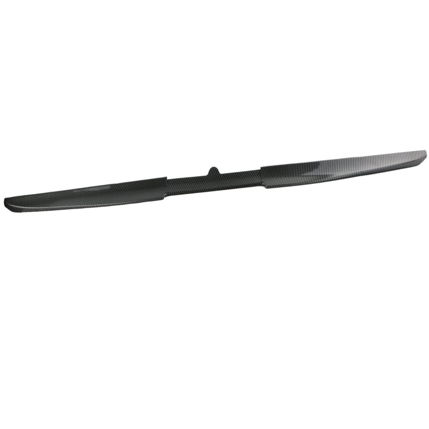 3-piece trunk boiler lip and rear spoiler trim set, 46-inch to 54-inch adjustable carbon fiber.