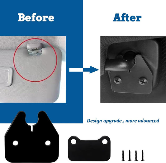 Black sun visor repair kit for Dodge for RAM 1500 trucks 2019-2024