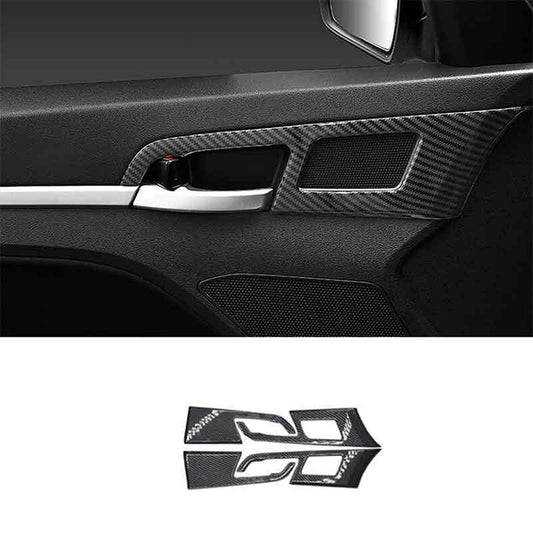 for Hyundai for Elantra 2017-2020 Carbon Fiber Door Handle Bowl molding Cover Trim