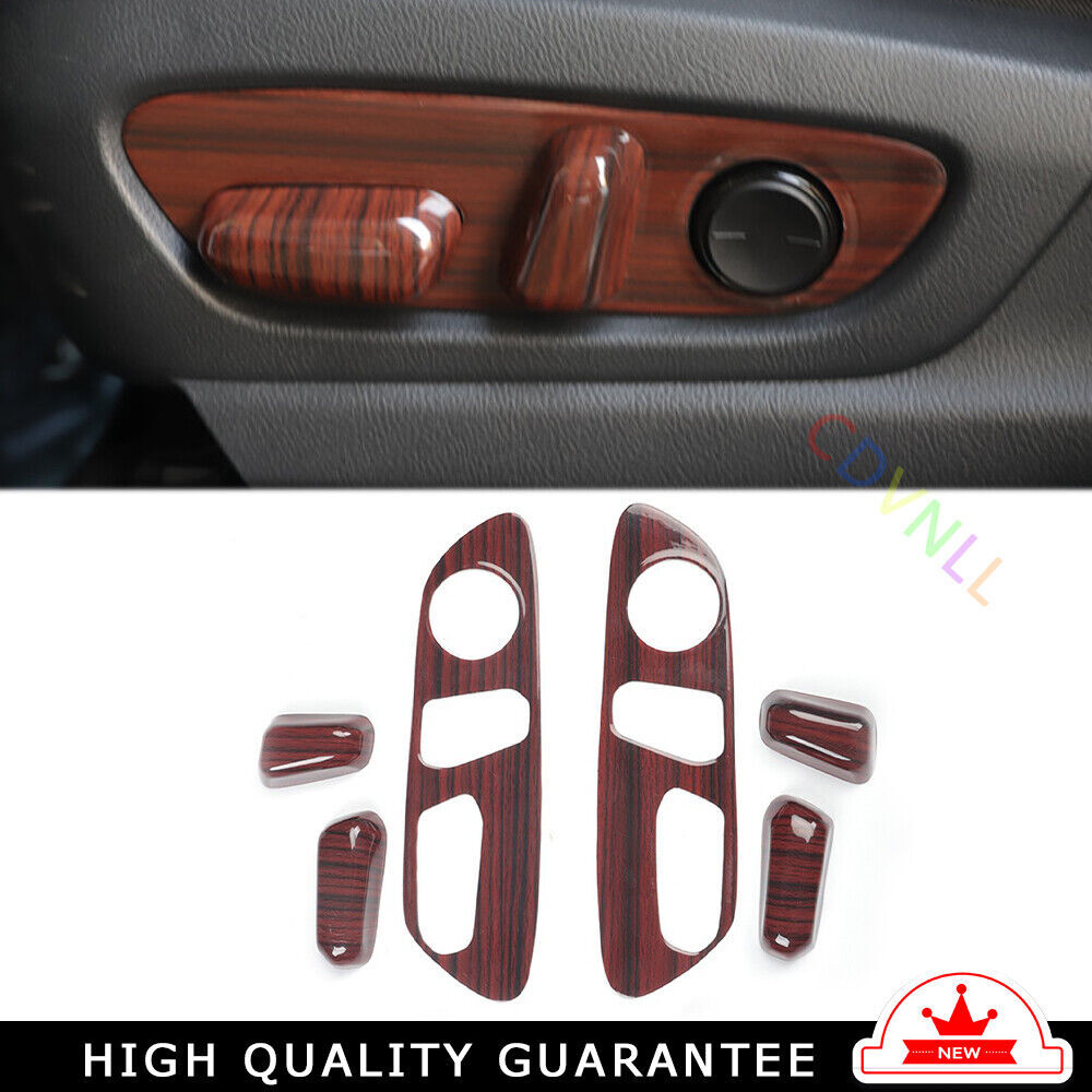 Car for Seat Behind Net Bag Frame Cover Trim 6PCS Fit for Lexus for ES 2015-17 Red Wood