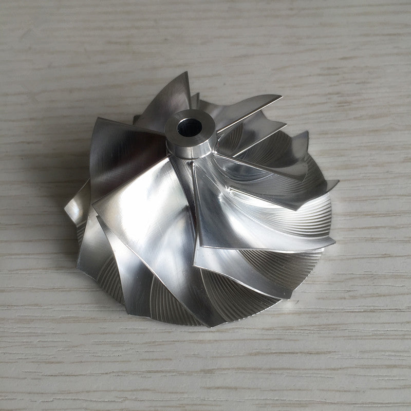 RHF5 49.50/63.80 mm 6+6 blade high-performance turbine blank compressor wheel