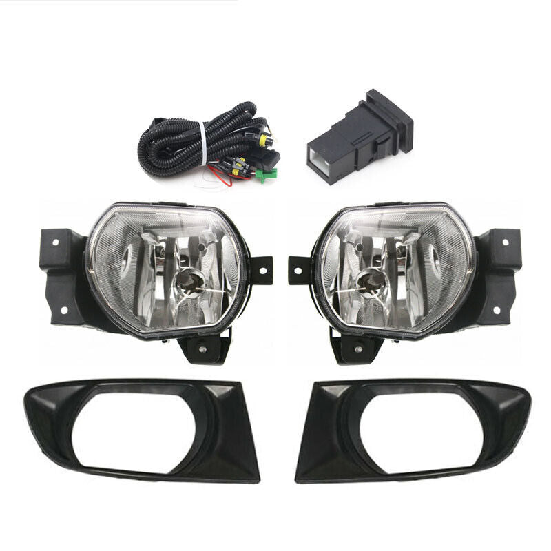 Front bumper fog light cover for Kia Rio RS 2002 03-06, with wiring switch.
