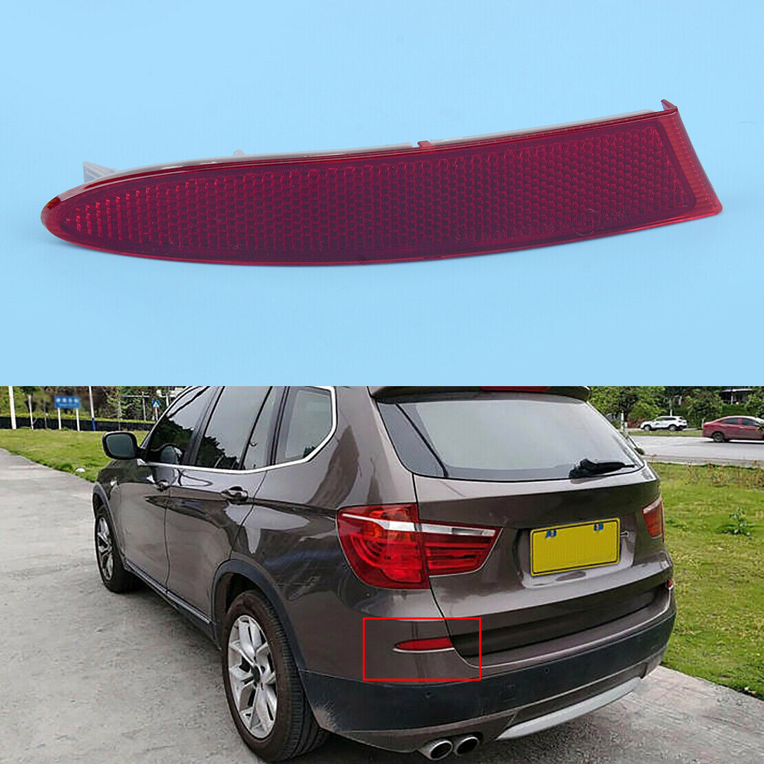 Left Rear Bumper Reflector Light Marker Lamp for BMW X3 F25 2011-2014