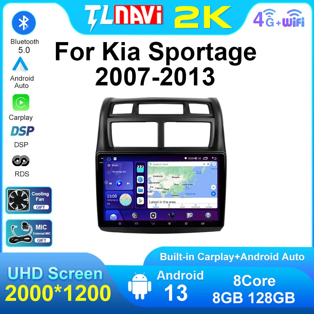 Android for KIA Sportage 2007-2013 Carplay Car Radio Multimedia Player Screen