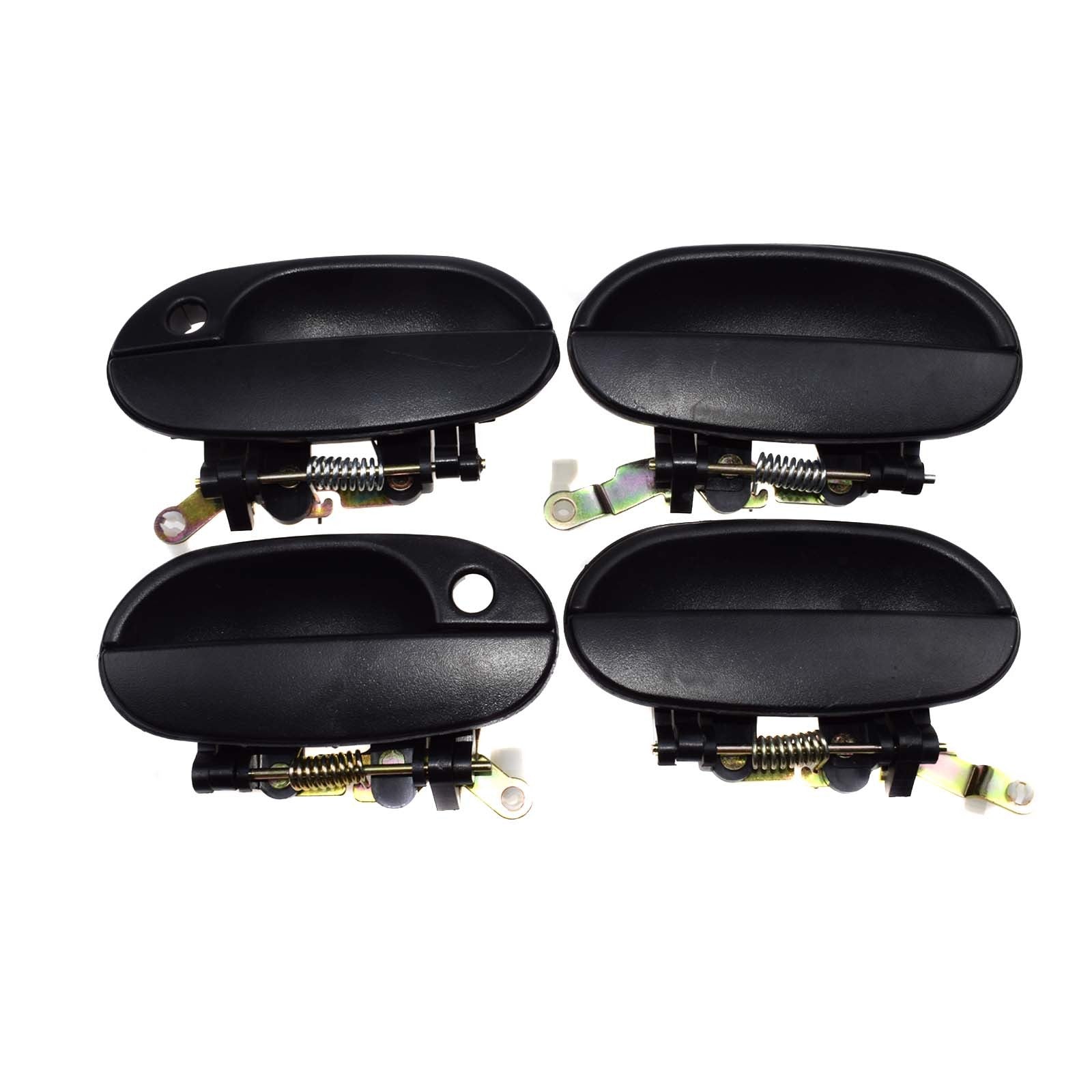 Door handle exterior suitable for 1995-1999 modern accent, front, back, left, 1-piece set of 4-piece set.