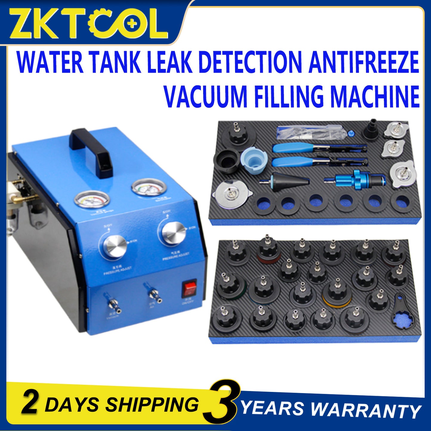 41PCS Water tank leak detection antifreeze vacuum filling machine kit (electric)