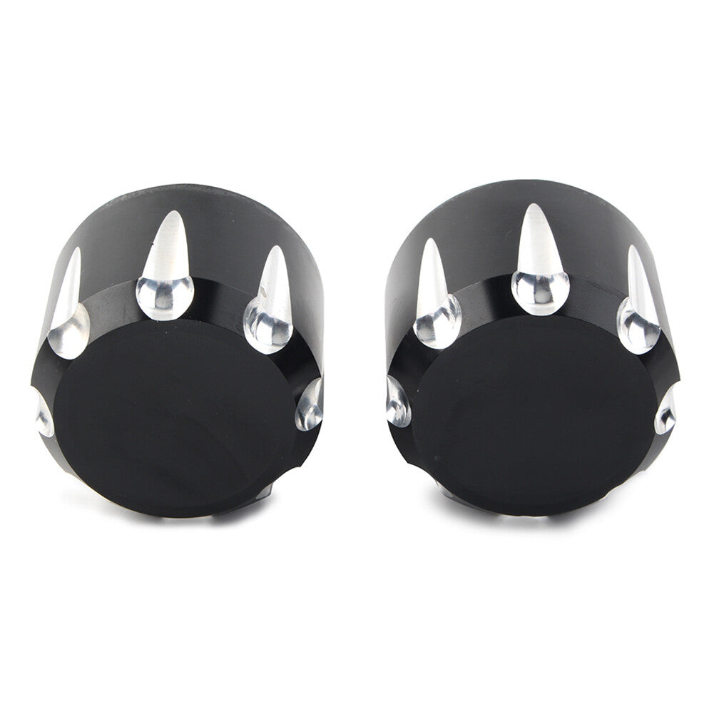 CNC Front Axle Cap Nut Covers for Harley Touring Road King Electra Glide Black