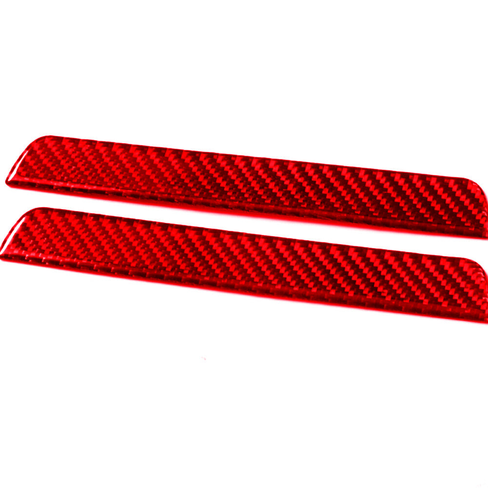 4Pcs Red Carbon Fiber Door Pedal Protector Cover Trim for VW for Golf MK7 2014-2019