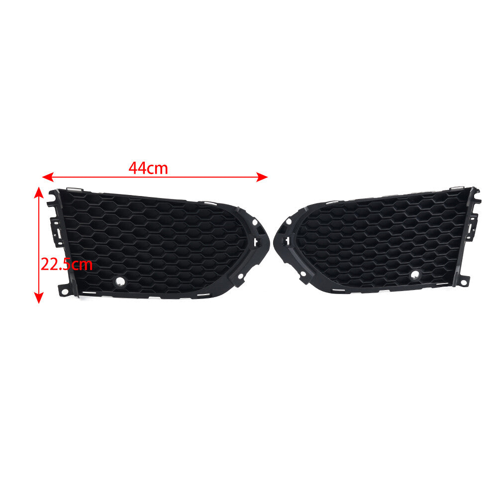 1x Left Closed Mesh Front Bumper Fog Light Lamp Grill With PDC for Jaguar F-Pace