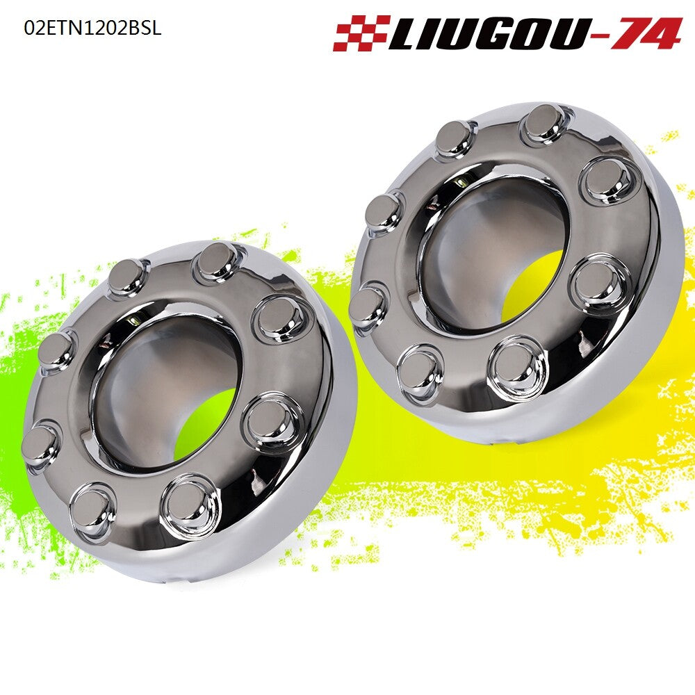 2-Piece Front Wheel Chrome Alloy Center Hub Caps for 05-18 for Ford F350 Dual 4x4 US Open
