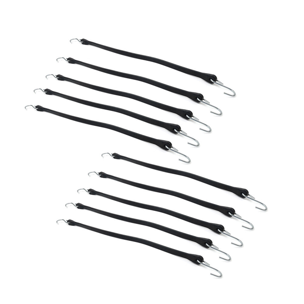 21 Heavy Duty Rubber Tarp Straps Tie Down Bungee Cords With Hook