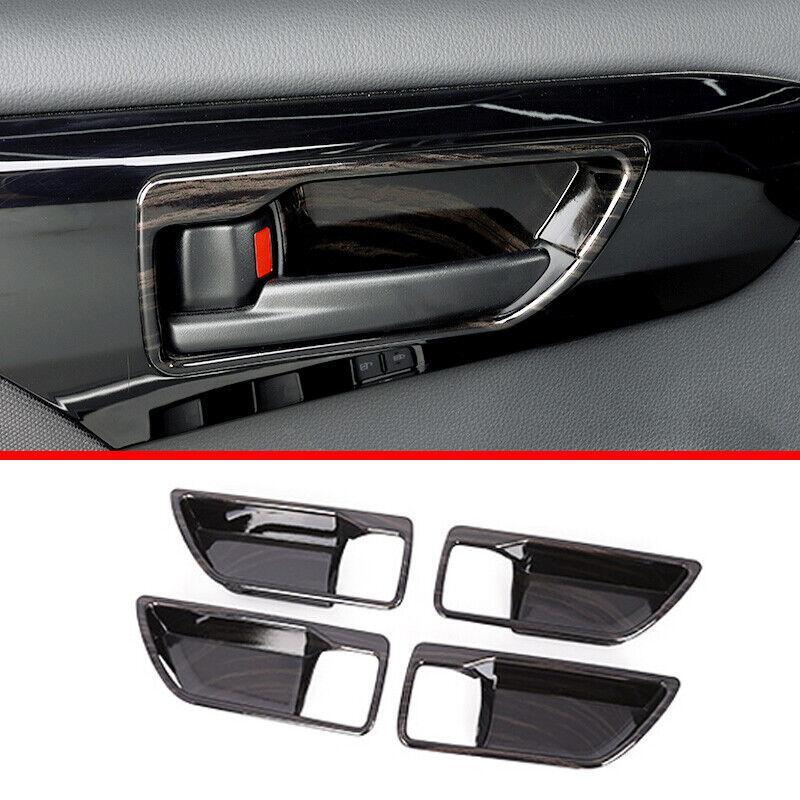 Wood Grain Interior Door Handle Bowl Cover Trim for Toyota Highlander 2020-2023