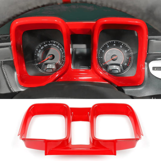for Chevrolet Camaro 2010-2015 Dash Board Frame Bezel Dashboard Panel Trim Red