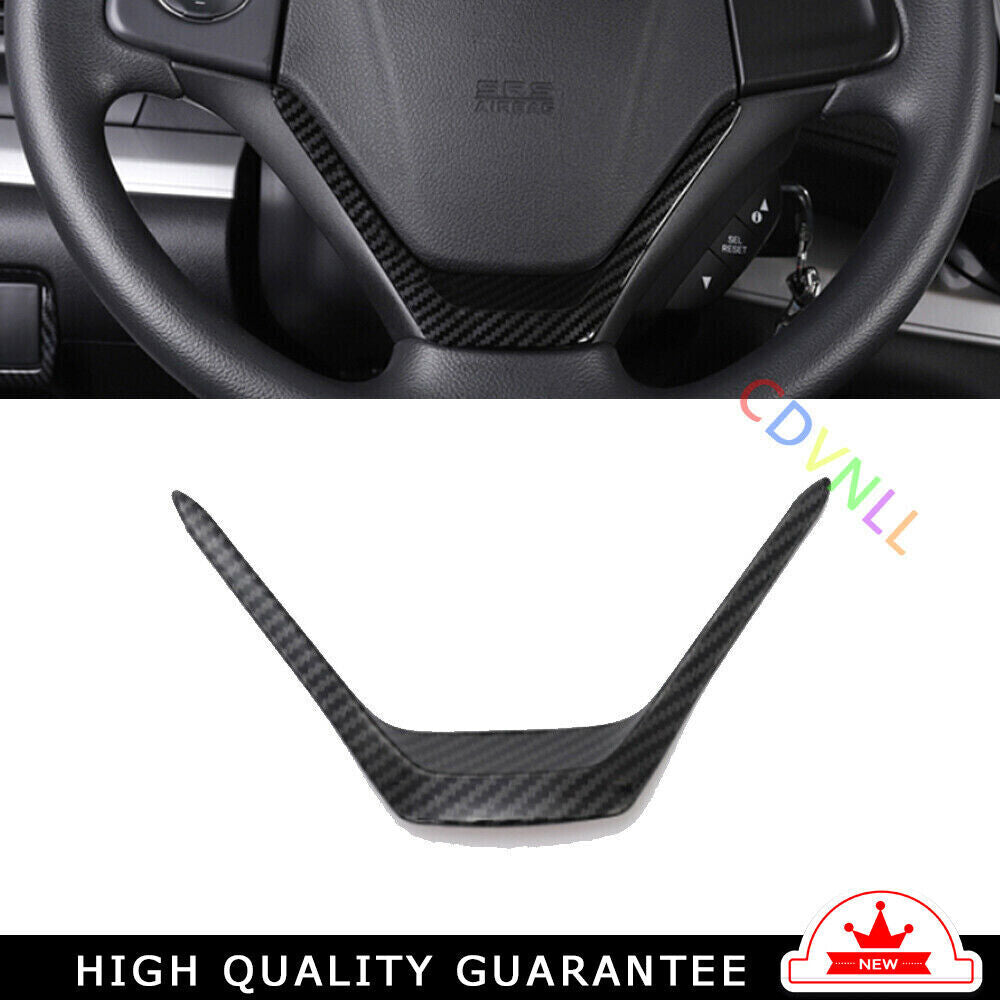 Steering Wheel Frame Cover Trim 1PCS for Honda CRV CR-V 2012-2016 Carbon Fiber