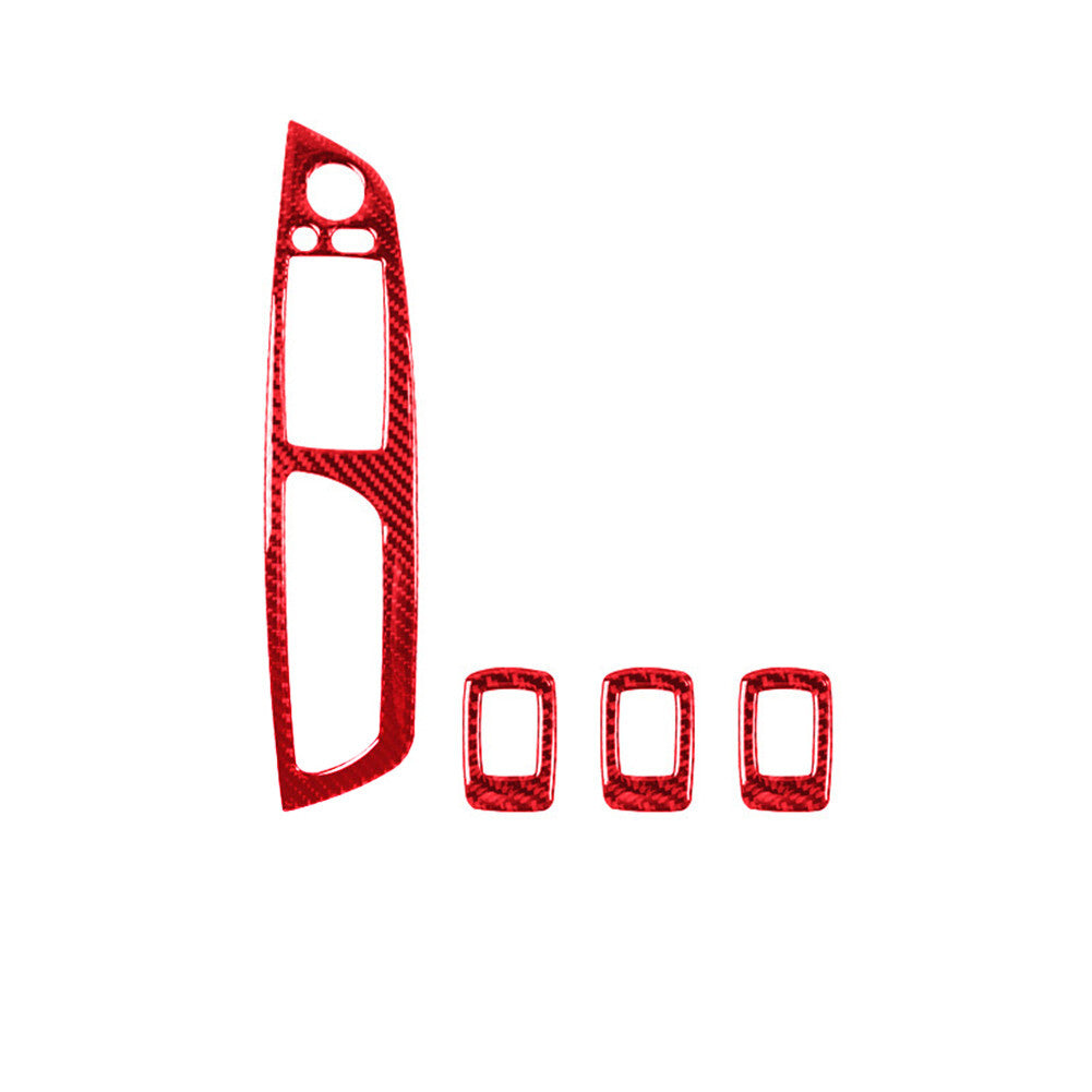 4x red carbon fiber power window cover for BMW X5 E70 X6 E71 2008-2013