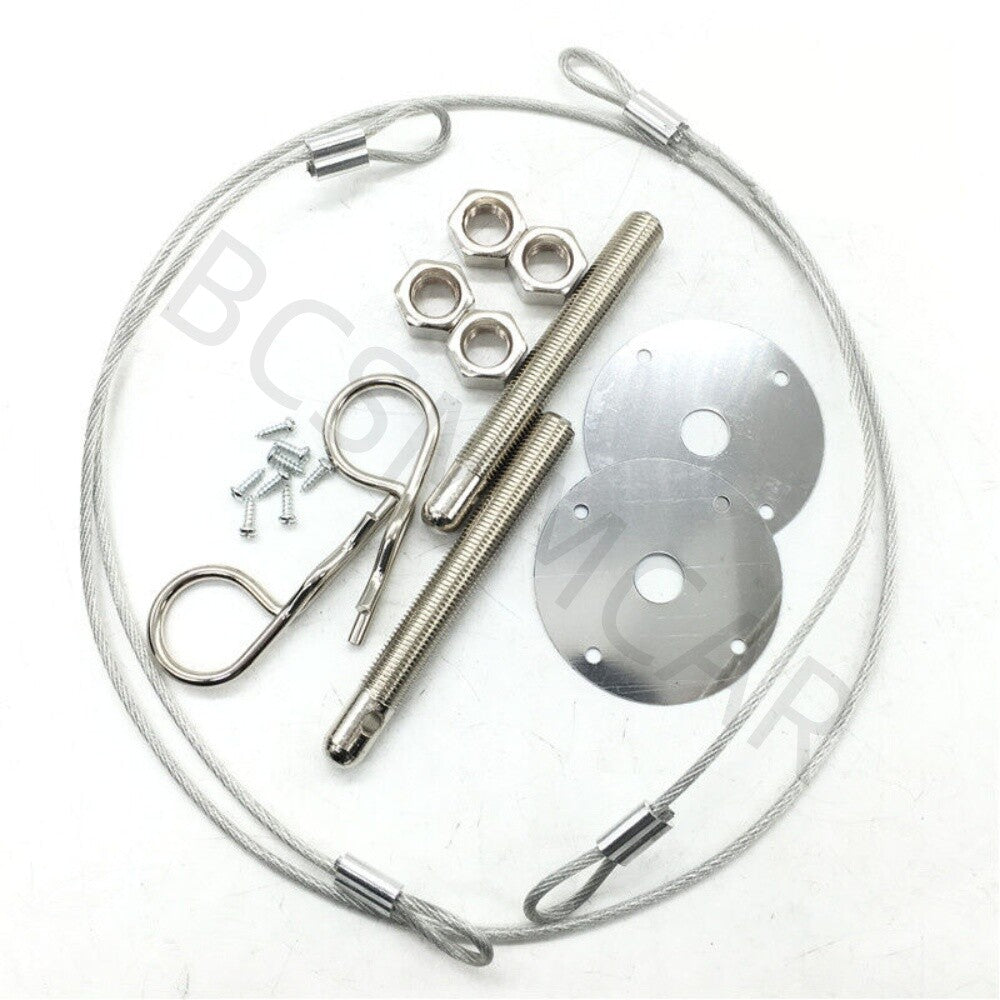 Racing Car Hood Pin Pins Lock Alloy Steel Mount Bonnet Latch Kit Professional