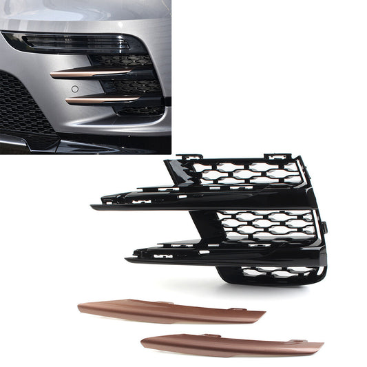 Car Front Bumper Fog Lamp Grille Cover for Land Rover for Range Rover Velar 2018-21