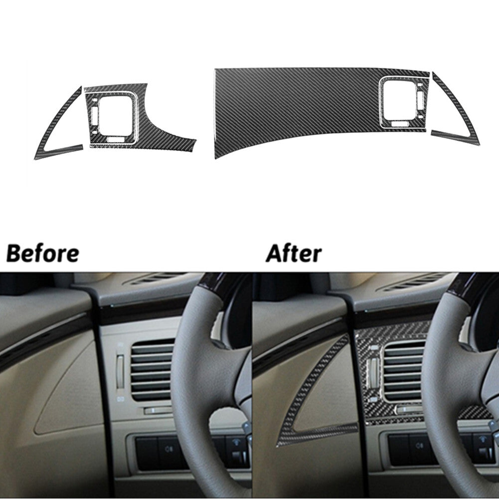 6Pcs Carbon Fiber Interior Dashboard Kit Cover Trim for Hyundai Azera 2006-2011
