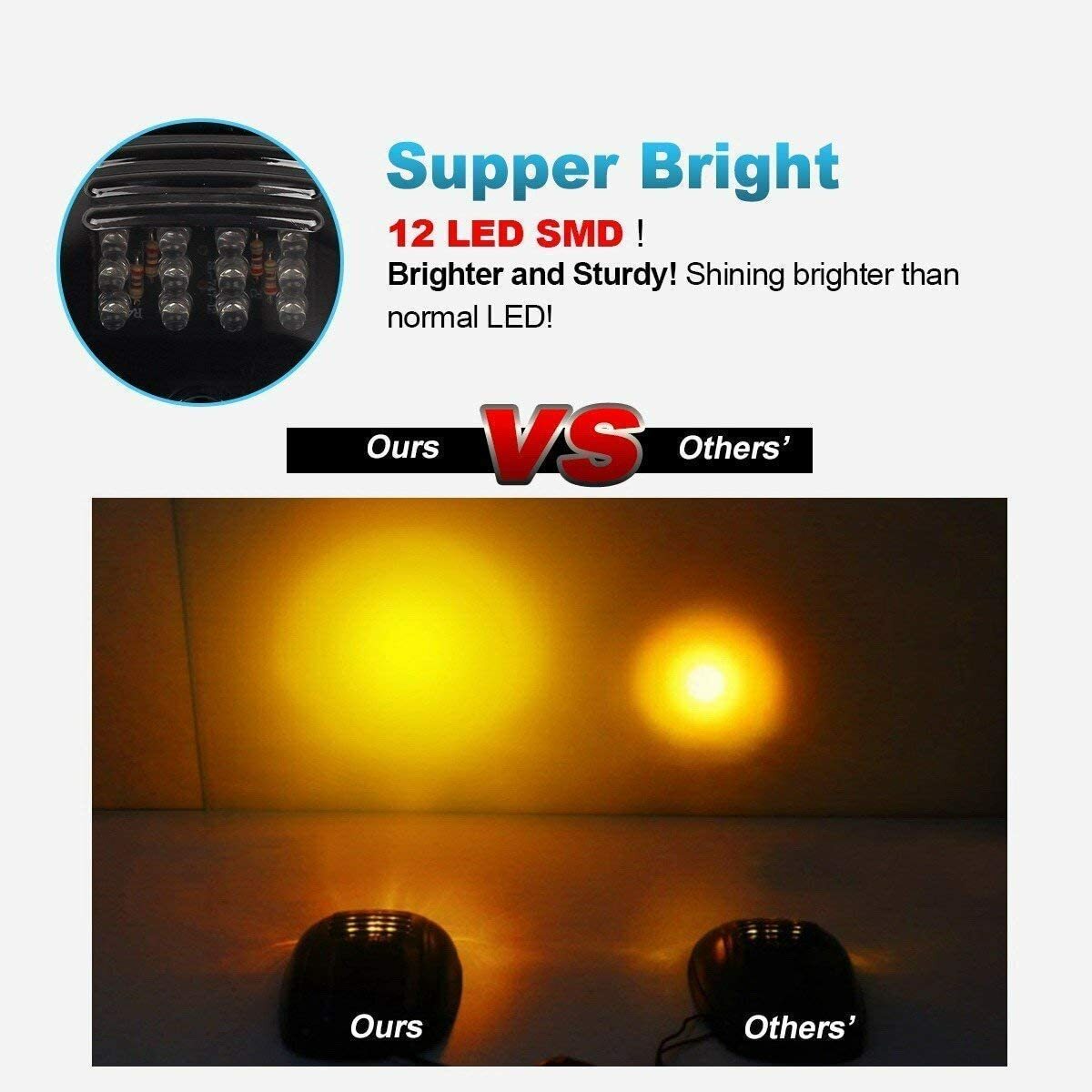 5 for Dodge for RAM 1500 2500 Truck LED Smoke Lens Rooftop Cab Running Marker Light