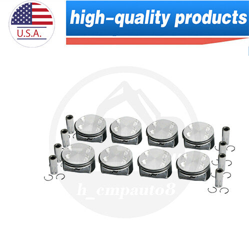 8pcs Pistons Rings Kits for BMW 550i 650i X5 E60 E61 E63 E65 4.8L 21MM N62B48