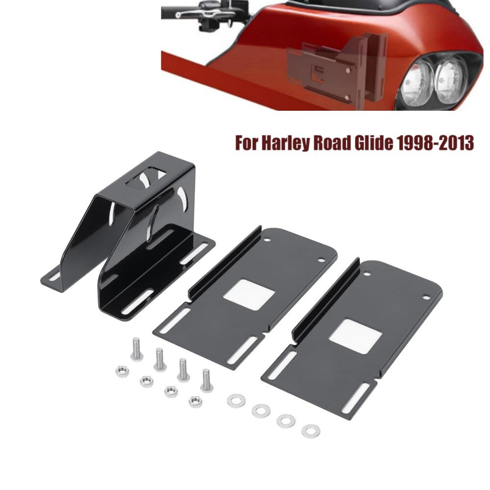 Adjustable Black Front Fairing Support Mount Bracket for Harley Road Glide FLTRX