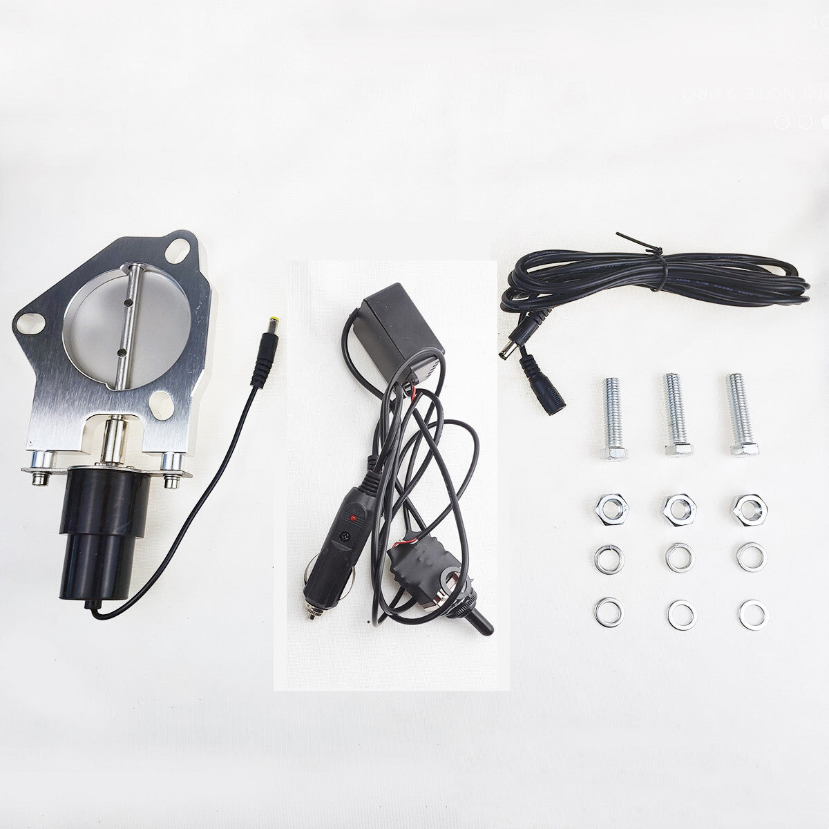 3 Electric Exhaust Valve Stainless Headers with Manual Control Switch