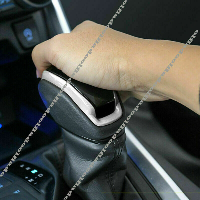 Silver/Black Center Console Gear Shift Knob Trim for Toyota Highlander 2020-2023