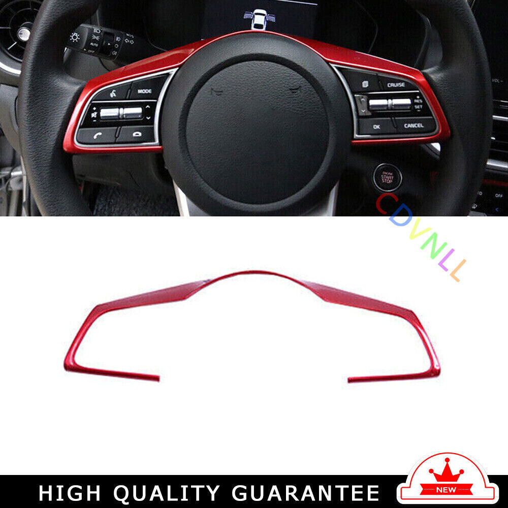 Car Inner Steering Wheel Frame Cover Trim for Kia K3 Forte 2019-2022 Bright Red
