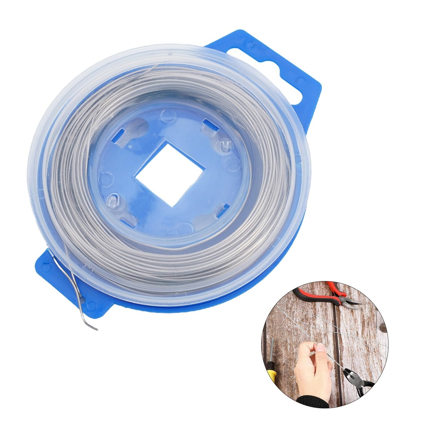 High-grade stainless steel safety wire, 50-foot roll, suitable for demanding applications.