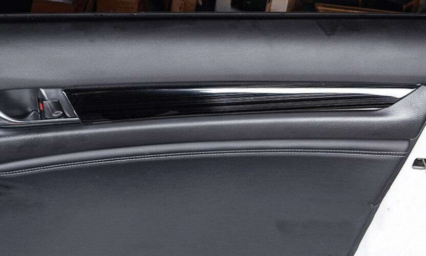for Honda Accord 2018-2022 Black Steel Car interior Door Panel Trim Cover Strip