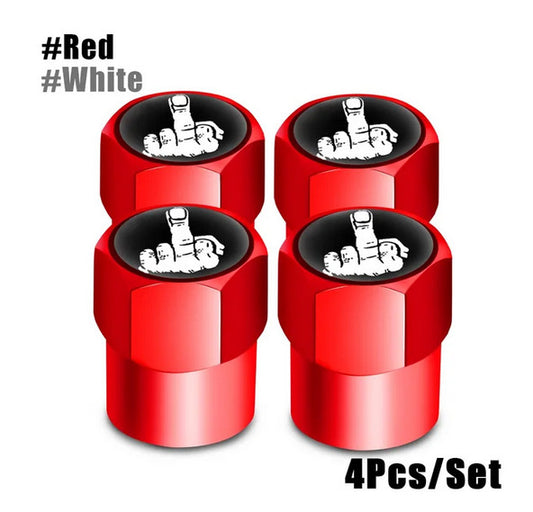 4-piece car tire valve cover rod air dust cover dustproof silver stud for Hyundai