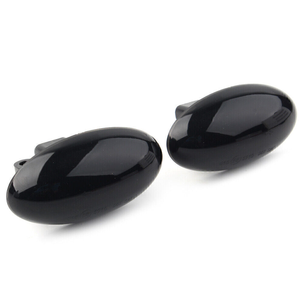 LED Dynamic Signal Side Marker Light for Peugeot 307 206 607 407 107 Black 2PCS