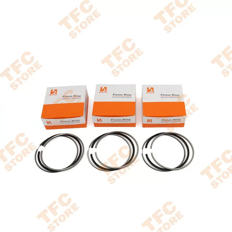 3 Sets STD Piston Rings For Yanmar 3TNV82 3TNV82A 4TNV82 Engine 82mm2+2+4(mm)