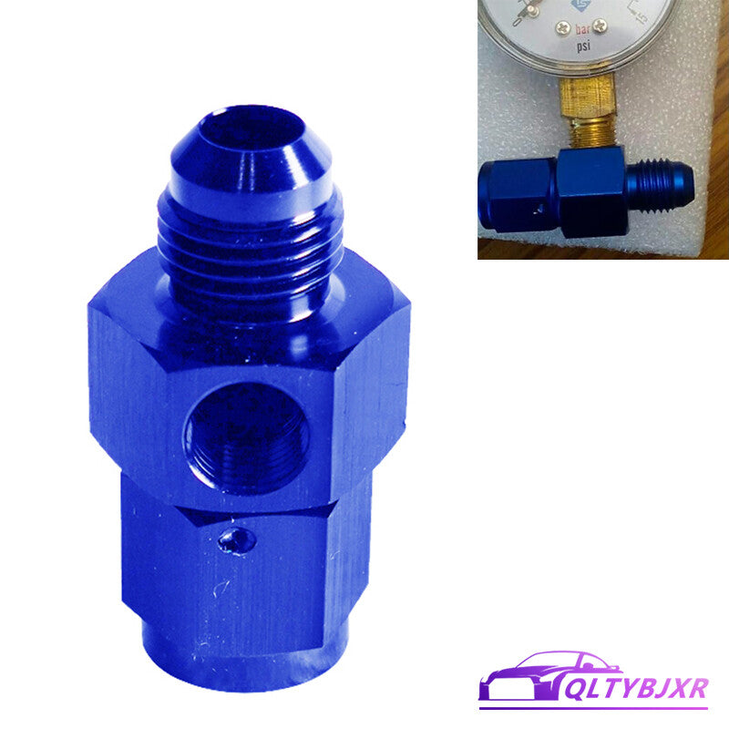 6AN Straight Fitting Adapter AN6Male to Female 1/8NPT Gauge Port Fuel Hose Blue