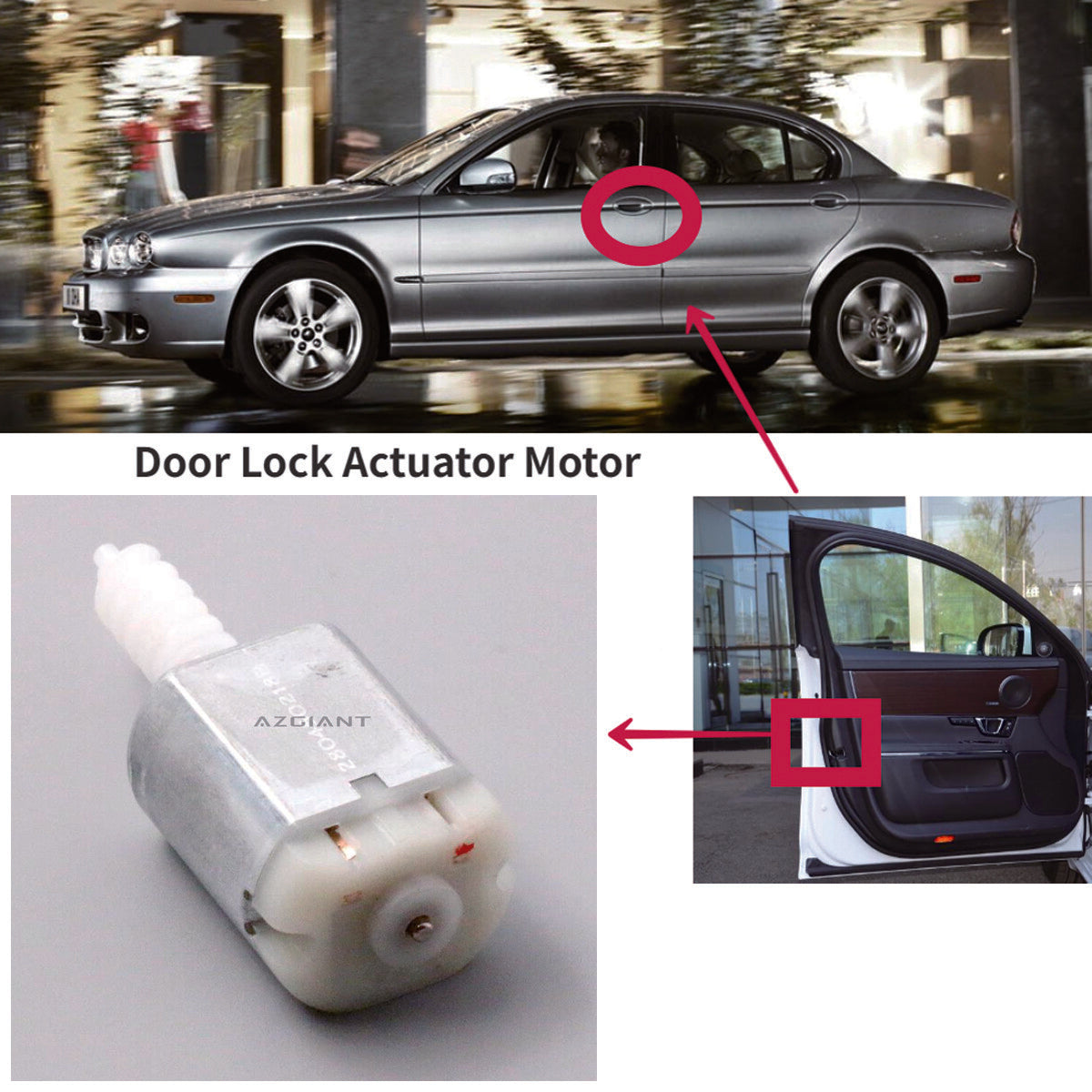 1020656 3T0415 Central Door Latch Actuator Motor for 2015-2021 for Ford Edge II MK2