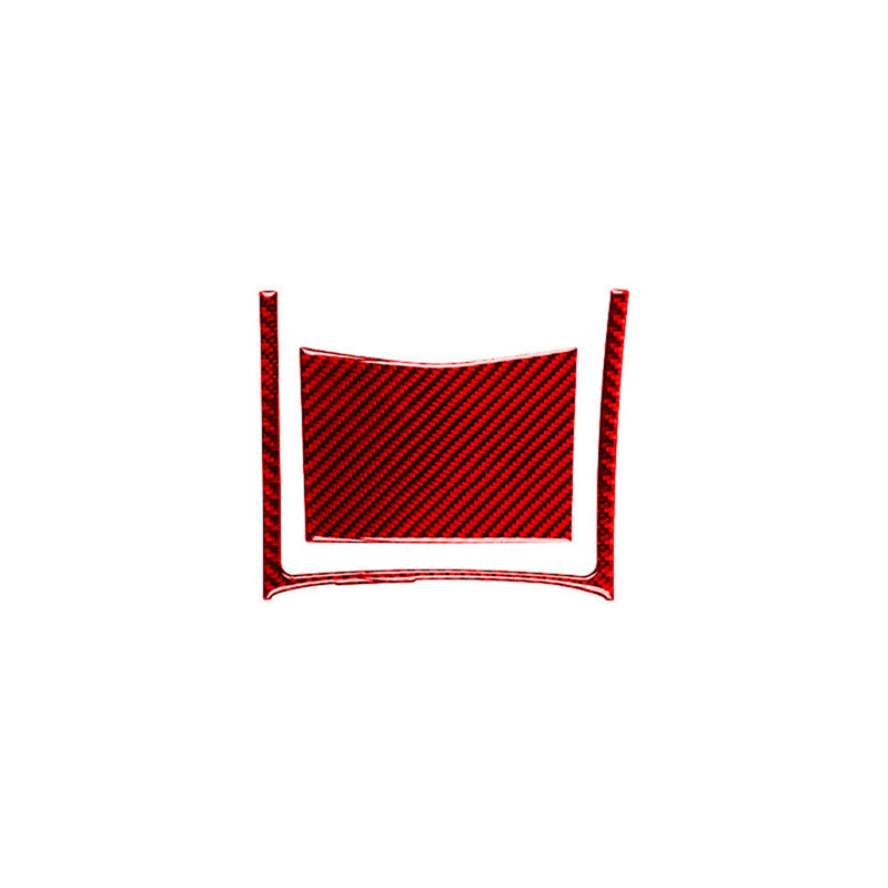 Red Carbon Fiber Center Storage Box Panel Trim Cover for Nissan Rogue 2014-2016