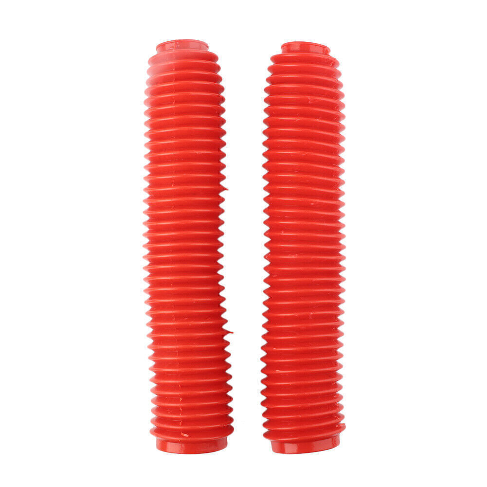 For Motor Dirt Bike Red 2x 360MM Fork Dust Covers Gaiters Boots Shock Rubber